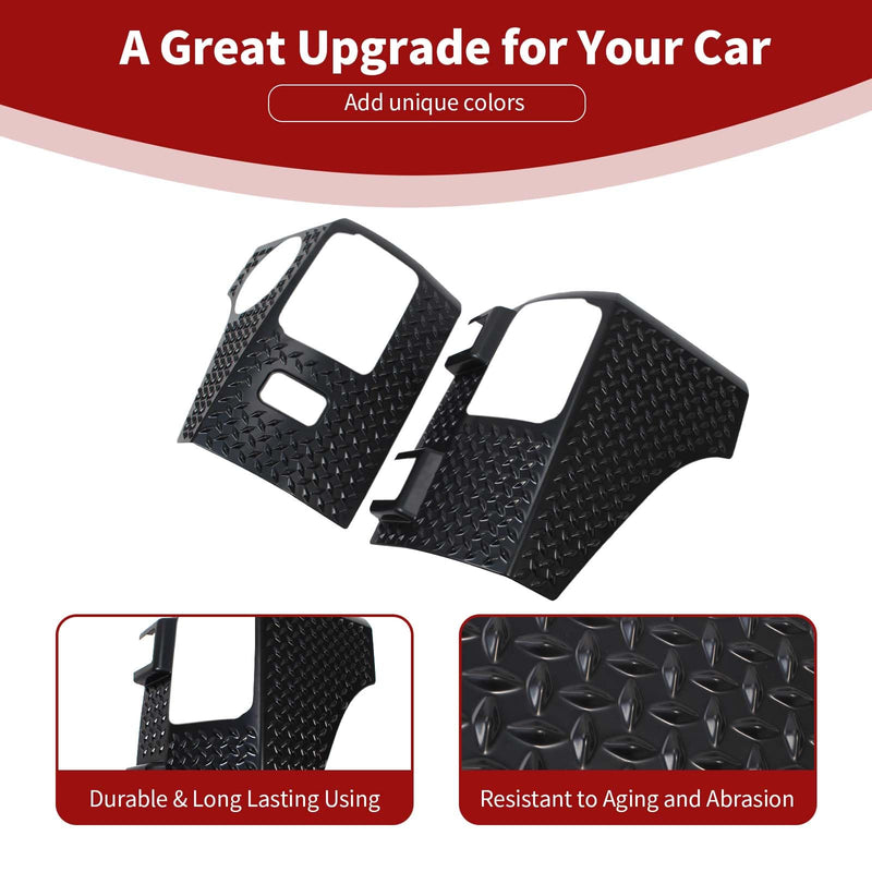 for Wrangler JK Rear Corner Body Armor, Tail Light Cover Guards Protector Compatible with 2007-2017 Jeep Wrangler JK JKU Rear Quarter Panel Black Exterior Accessories 2pcs