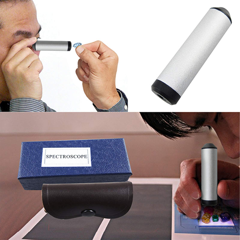 Handheld Durable Small Diffraction Spectroscope 55mm Jewelers Eye Loupe Jewelry Magnifier for Gems Jewelry Rocks Stamps Coins Watches Hobbies Antiques Gems, Coins, Stamps