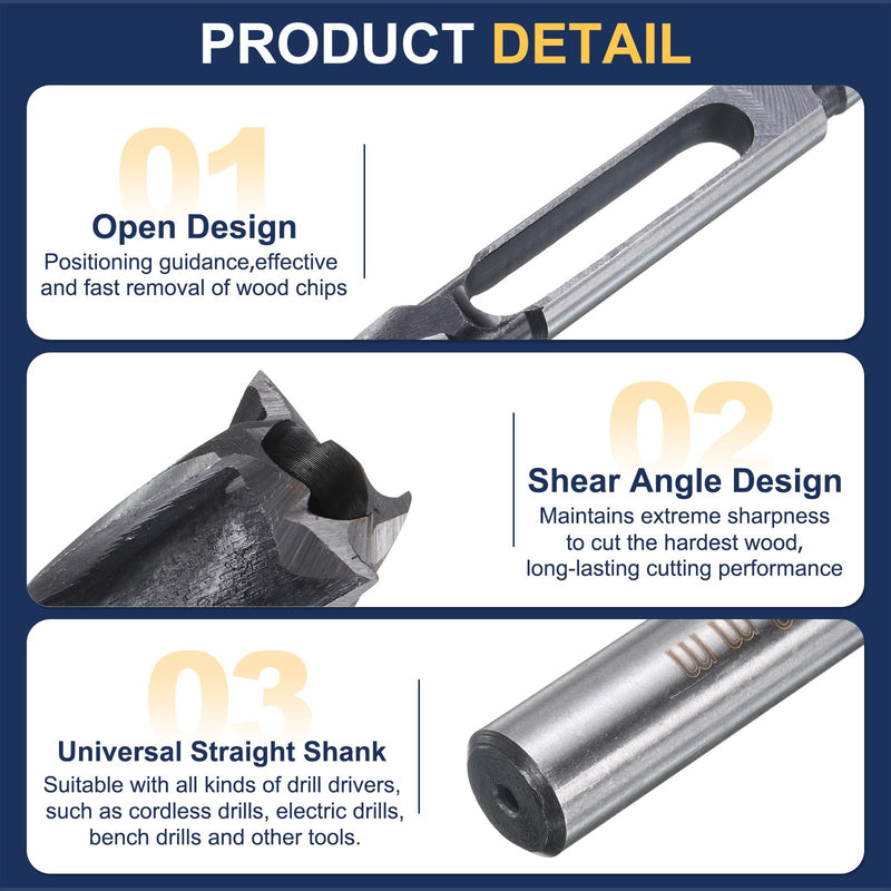 HARFINGTON Wood Tenon Dowel Plug Cutter 35mm Metric Tenon Dowel Cutting Tools Drill Bit High Speed Steel Wood Plug Dowel Cutter with Round Shank for Woodworking Furniture Making