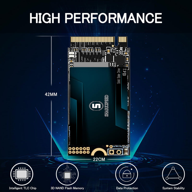 SSD 128GB M.2 2242 NVMe PCIe Gen3.0x4 42mm | 3D NAND Internal Solid State Drive for Laptop Desktop Ultrabook