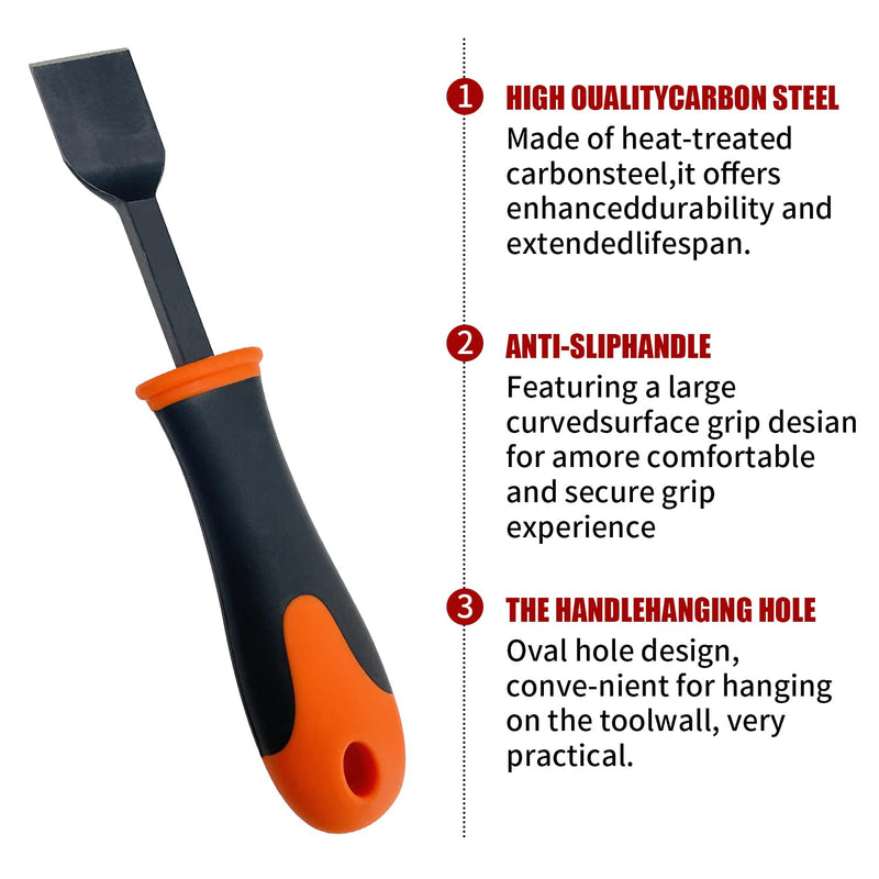 Gasket Scraper Set, 4-Piece, 1/4",1/2", 31/32", Rust, Residue and Buildup Cleaning Blade Scraper Tool, 11 13/16" Extended Reach Handle
