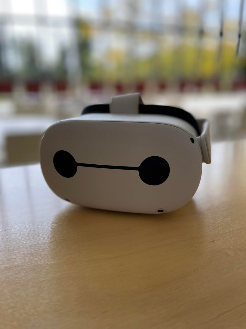 Tesla Seat Eye Decals - Set of 6 - Tesla seat Stickers - Model S 3 X Y - Baymax Big Hero 6 Inspired - Includes Transfer Tape - Compatable with Most VR Headsets.