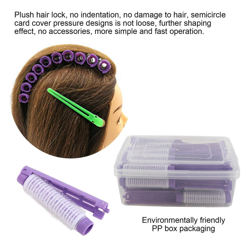 20pcs Hair Rollers Perming Rods, Fluffy Plush Hair Rollers Curler(Purple) | Plastic/Resin Perm Rods With Plush Lock Design For Comfy, Salon-Style Waves & Curls At Home Medium Purple 1 count (Pack of 20)