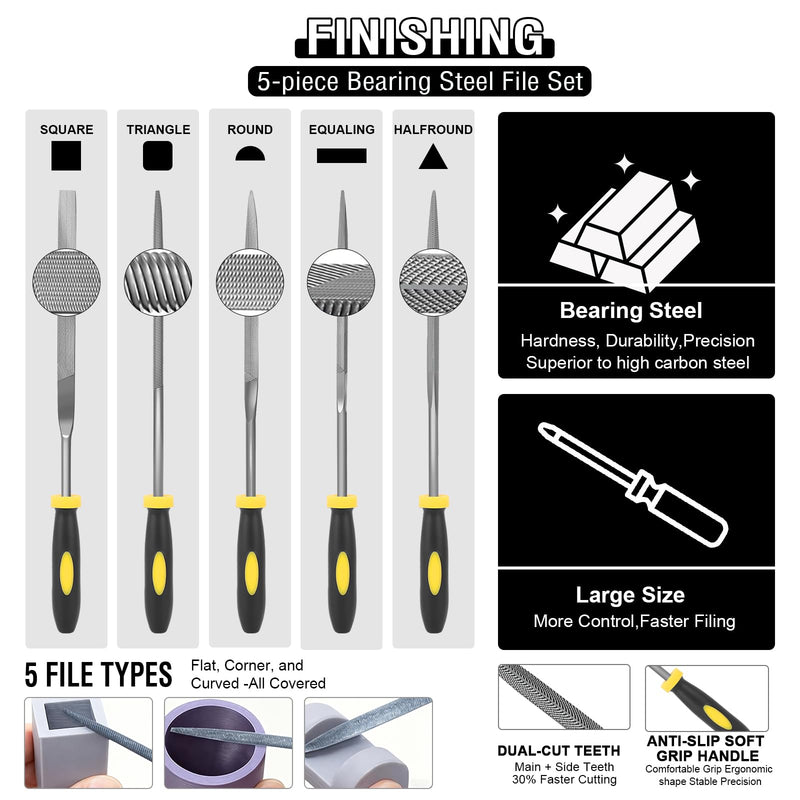 52-in-One 3D Printer Tools Kit, Professional 3D Printer Accessories & Maintenance Set for All FDM/SLA Printers, Deburring Tool, 3D Printer Nozzles, Scrapers, Files Set, PTFE Tube Cutter, Storage Bag Plus-purpose Kit