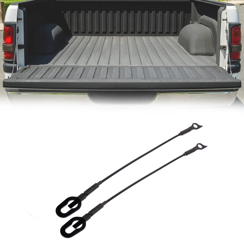 X AUTOHAUX Pair Rear Tailgate Cables Lift Gate Support Straps Pickup for Dodge for Ram 1500 2500 3500 1994-2002 55345124AB 55345125AB