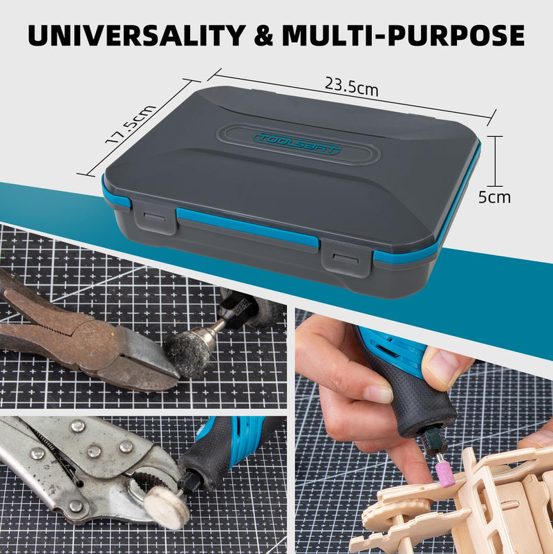302PCS Rotary Tool Accessories Kit, 1/8-Inch Diameter Shanks Universal Fitment, Rotary Tool Bits for Cutting, Sanding, Grinding, Carving, Polishing, Drilling and Engraving