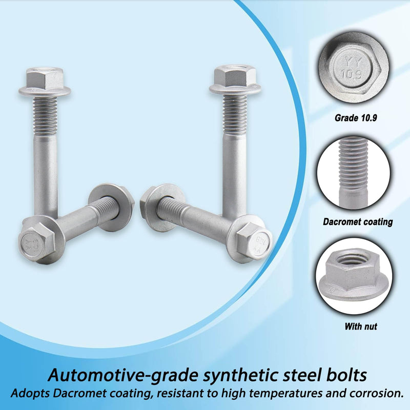 For 2009-2025 Ford F150 4x 10.9 Hardened Rear Shock Bolt Kit Upper + Lower with Dacromet Coating, Fits 4x4 & 2WD Rear Upper + Lower