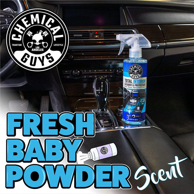 Chemical Guys Total Interior Cleaner & Protectant, Cleans & Protects Leather, Vinyl, Plastic, Rubber & Glass Streak-Free Finish for Cars, Trucks, SUVs, RVs & More - 16 oz 16 Fl Oz (Pack of 1) Fresh