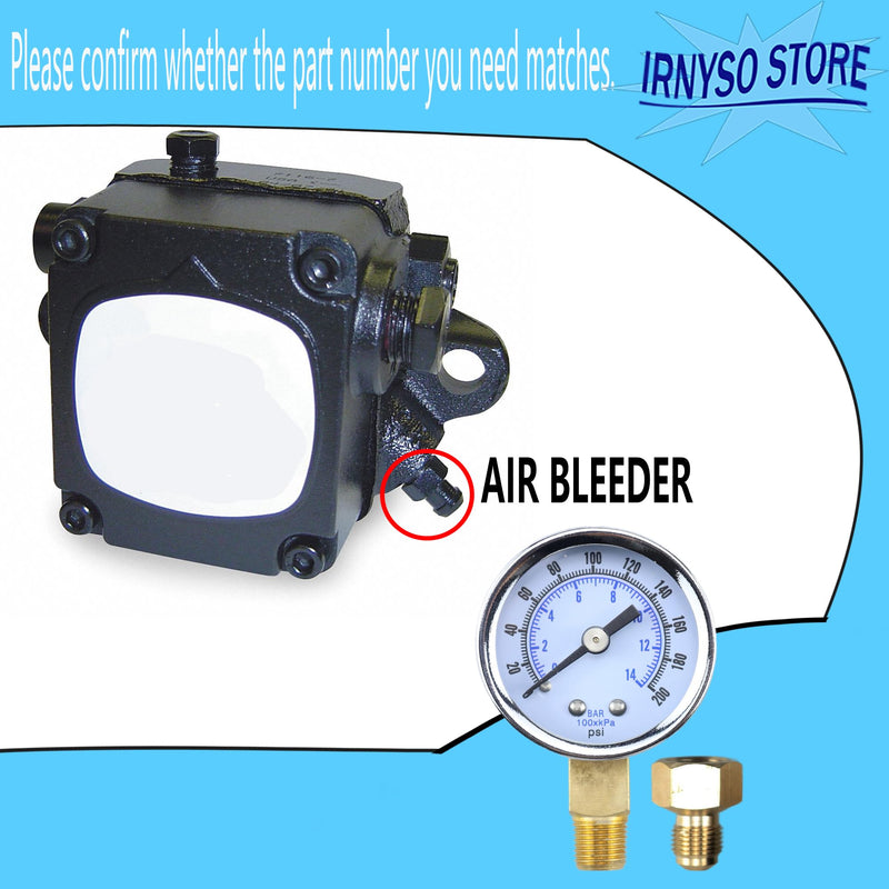 Oil Burner Pump Test Kit ，Heater Pumps Test Gauge ，Pressure Gauge，Oil Burner Pumps Test Gauge 0-200 PSI Fits be Used for Beckett, Suntec, Webster Danfoss Fuel Pumps