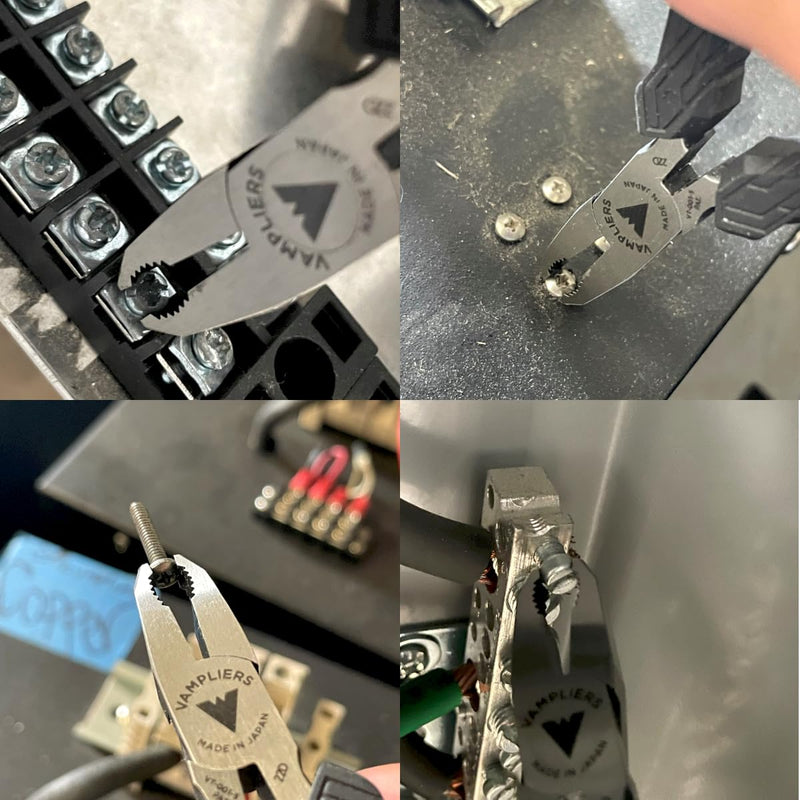 VAMPLIERS 5" Mini Stripped Screw Remover Pliers with ESD Safe Grip. Made in Japan. Slender Non-Slip High Carbon Steel Jaws. Ideal for IT, iPhone, Mac/PC, Circuit Boards or Any Electronic Repairs. 5" Mini Pliers