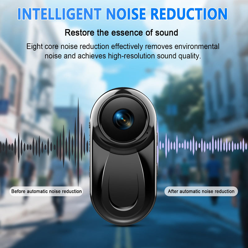 Mini Body Camera, Thumb Action Camera 120° Wide Angle POV, Magnetic Clip-On | 360° Rotate Wearable Video Recorder, Hands-Free Recording Vlogging Cam for Travel Cycling Motorcycle (SD Card Not Included) Black