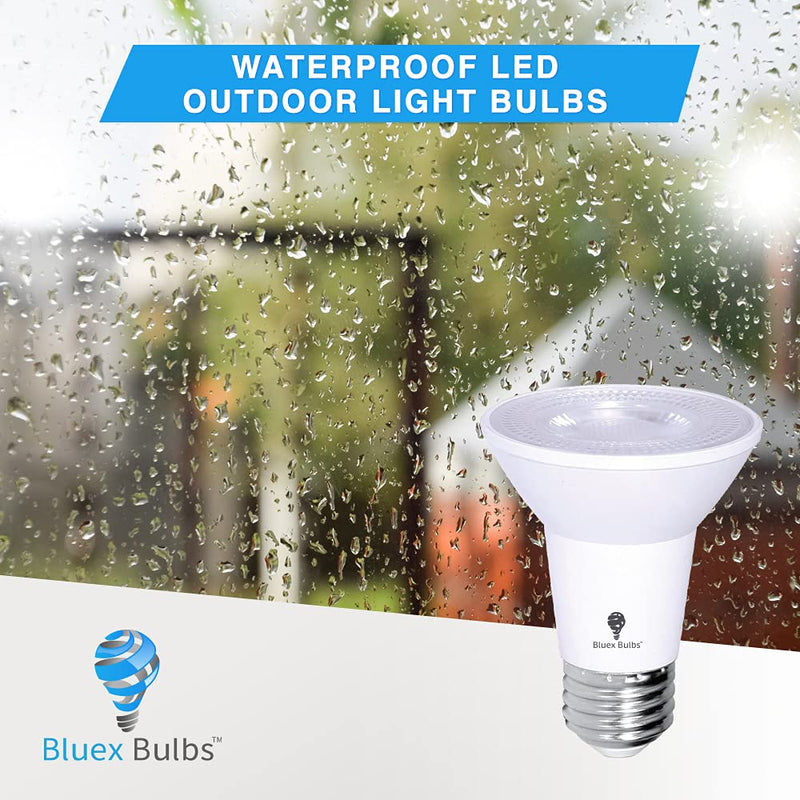 10 Pack PAR20 Outdoor LED Flood Light Bulb 8W 75 Watt Equivalent 500 Lumens Dimmable Waterproof E26 3000K Warm White LED Flood Light Bulbs for Security Led Spotlight Indoor Recessed Light Bulbs 3000k - Warm White