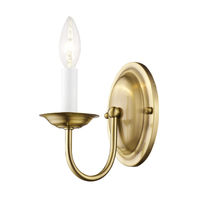 Livex Lighting 4151-01 Wall Sconce with No Shades, Antique Brass, 4.25"W x 7"H