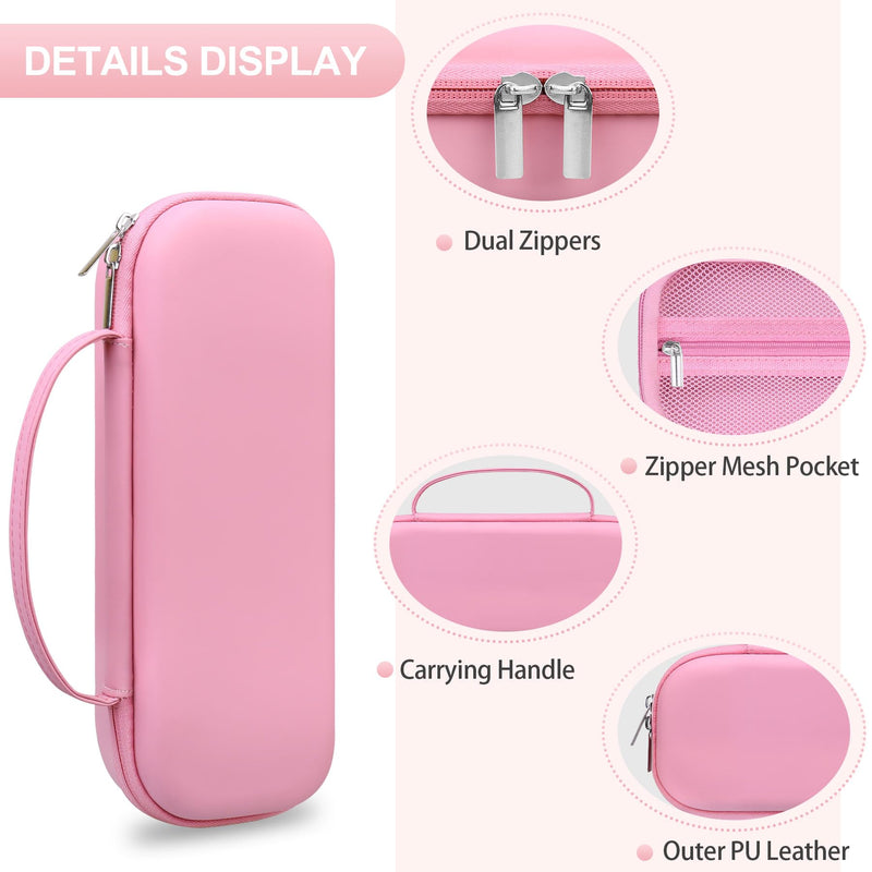 BOVKE Stethoscope Case Fits 3M Littmann Classic III Monitoring/Lightweight II S.E., MDF Acoustica Stethoscopes, Stethoscope Bag with Space for Nurse Accessories & Medical Supplies, Pink