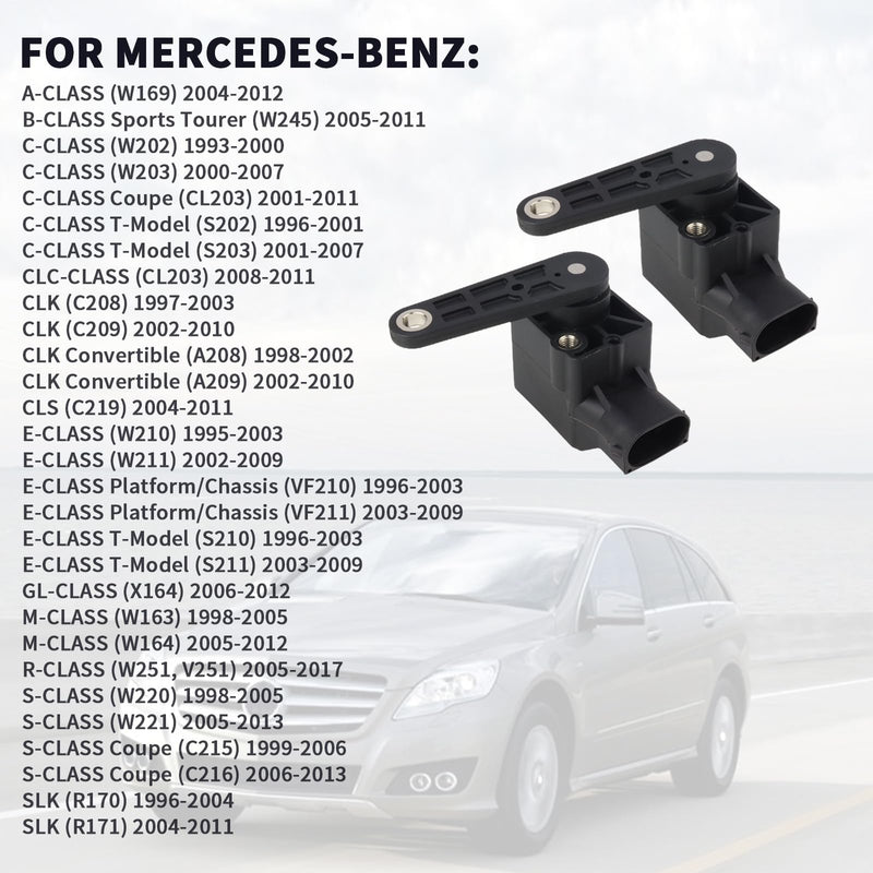 Suspension Height Level Sensor for C230 CL550 CLK500 E320 GL450 ML350 S430 CL65 for Mercedes-Benz. Etc. Replacement # 37140141444 37141093699 0105427717 37141094696 1