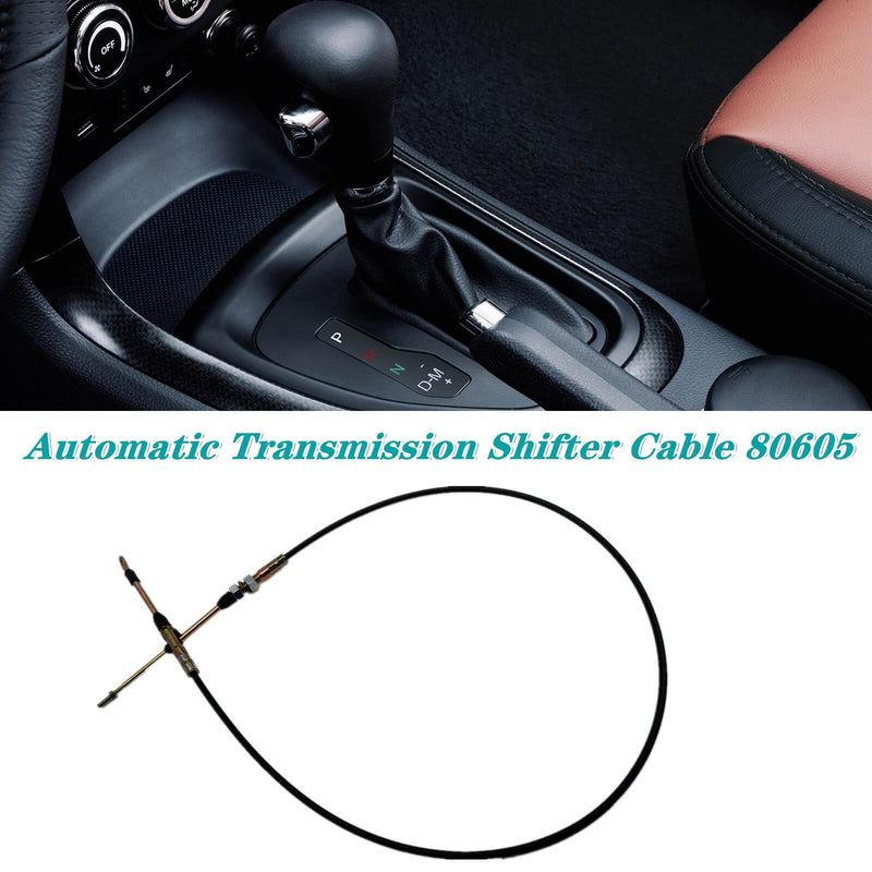 80605 Automatic Transmission Shifter Cable Eyelet End, Replacement for B&M Automotive Heavy Duty Performance Shifter Cable, 5ft Long Af72-1001 BMM-80605 0.25" Outer Diameter Black