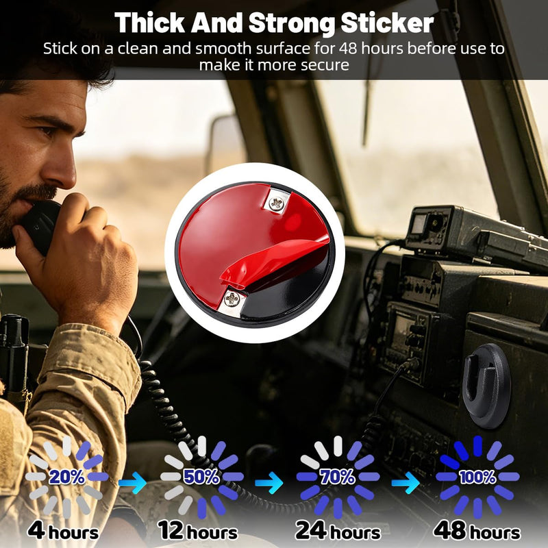 Universal CB Mobile Radio Microphone Hanger Holder CB Speaker Mic Mount Holder Hang Up Clip with Adhesive Back For GMRS VHF UHF Car Ham Mobile Radio,2 Pack
