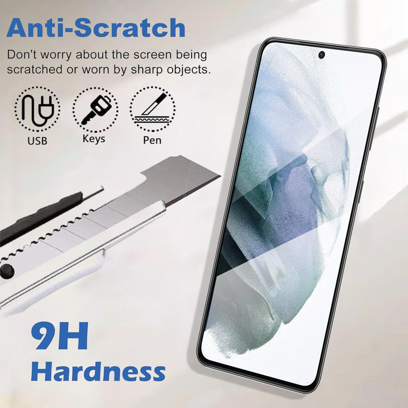 【2+2 Pack】 Privacy Screen Protector for samsung galaxy S21FE 9H Tempered Glass Anti-Spy Private Film Compatible for Samsung S21FE and (2 Pack) Camera Lens Protector