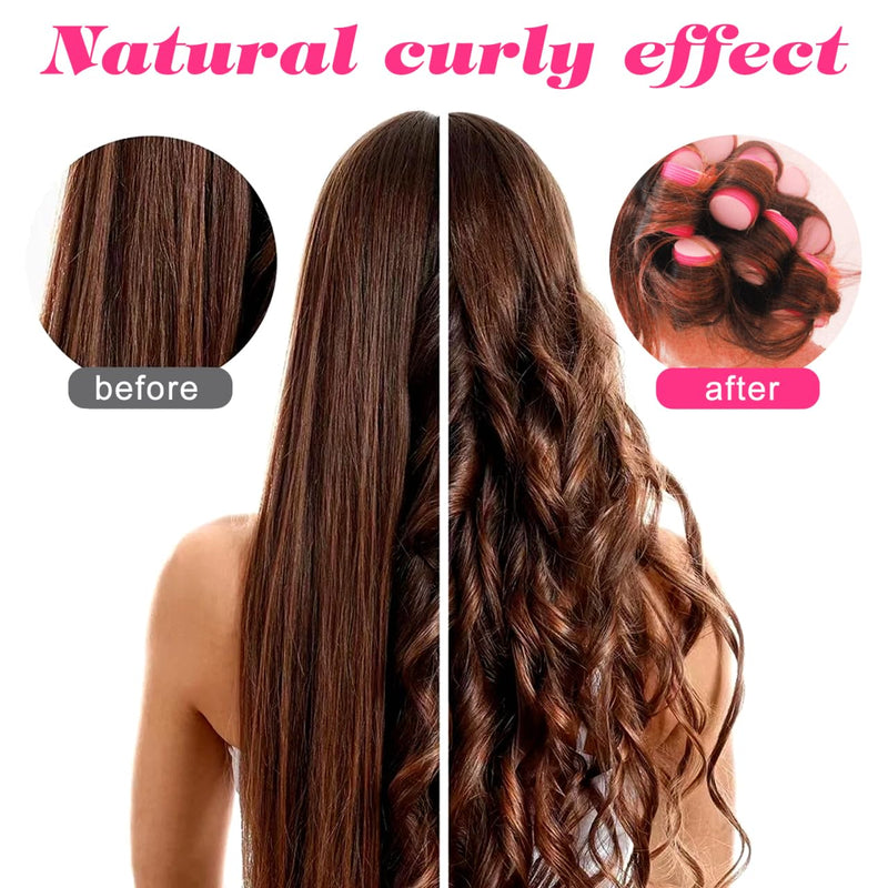 Beaupretty 8Pcs Self Adhesive Sponge Hair Curlers Self Grip Sponge Hair Rollers for Women Soft Curlers Styling Tool for Dry or Wet Temporary Curling Roller Set