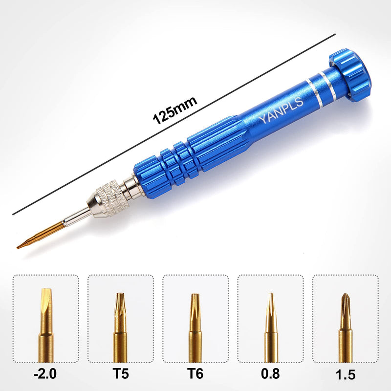Small Screwdriver Watch Glasses Mini Set, Micro Precision Tiny Screwdriver Set Small Screwdriver Set for Electronics Eyeglass (blue) Blue