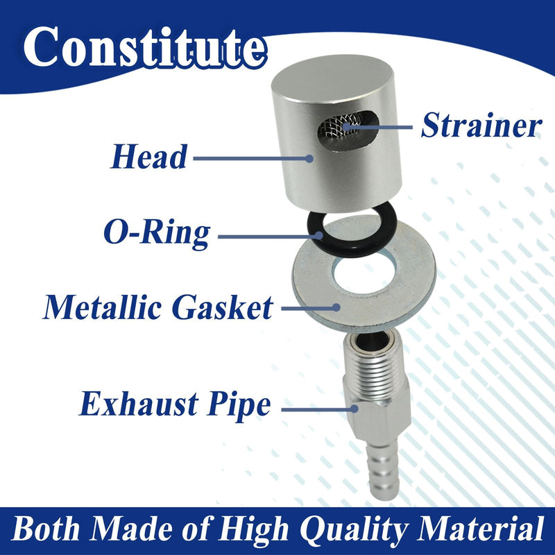 Remote Mount Vent Valve for Fuel Tanks, Tank Vent Line Replacement Part, 5/16'' Barb Size, Detachable 1 Pack