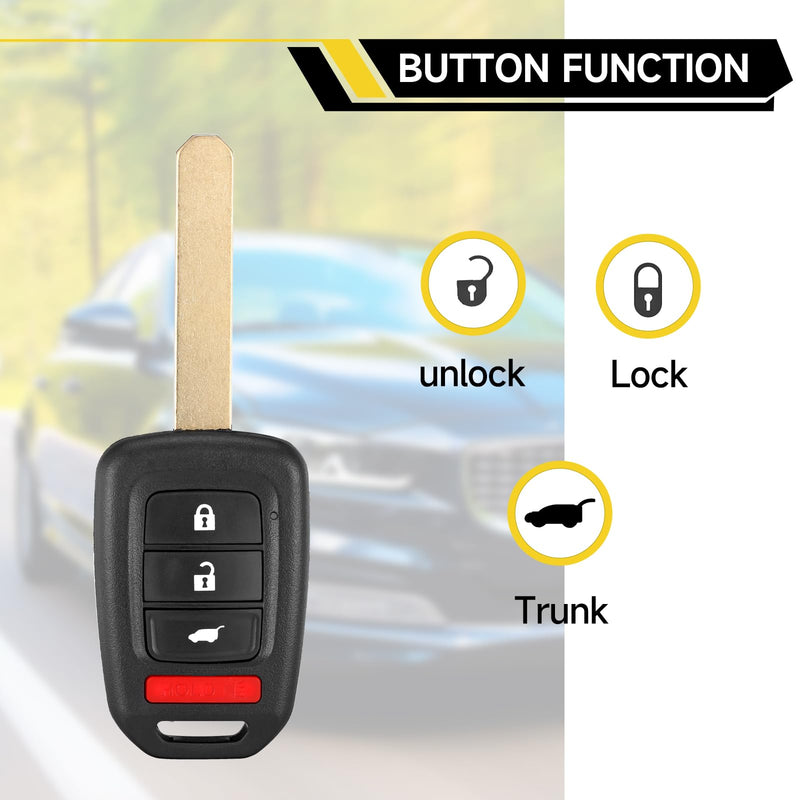 2 Pcs Smart Key Fob Replacement Fits for Honda HRV 2016 2017 2018 2019 2020 2021 2022 CRV 2014-2016 Car Keyless Entry Remote MLBHLIK6-1T 315MHz