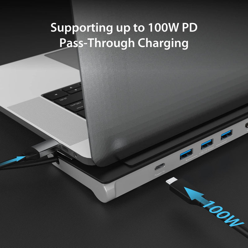 j5create USB-C 4K HDMI Docking Station (9-in-1), 4K HDMI, 5Gbps USB-A x3 | Card Reader, PD 100W, Gigabit Ethernet, Combo Audio Jack, for MacBook, and Windows USB-C Laptop (JCD533)