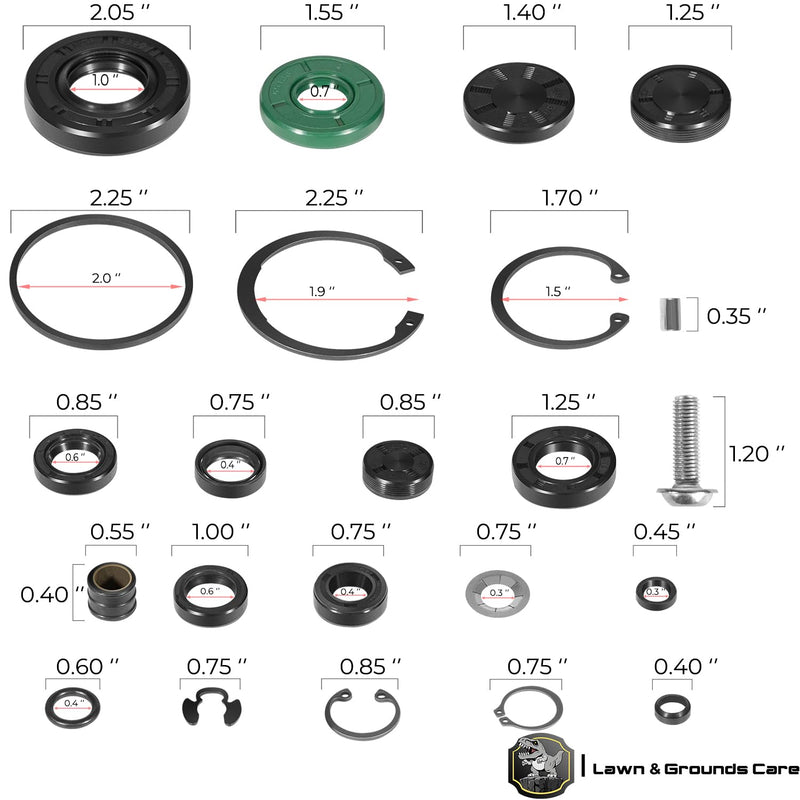 72994 Transaxle Seal Service Kit for Hydro-Gear ZT-2800 ZT-3100 ZT-3200 and ZT-3400 Rebuild, Charge Pump Gerotor Seal Part, 30-piece set