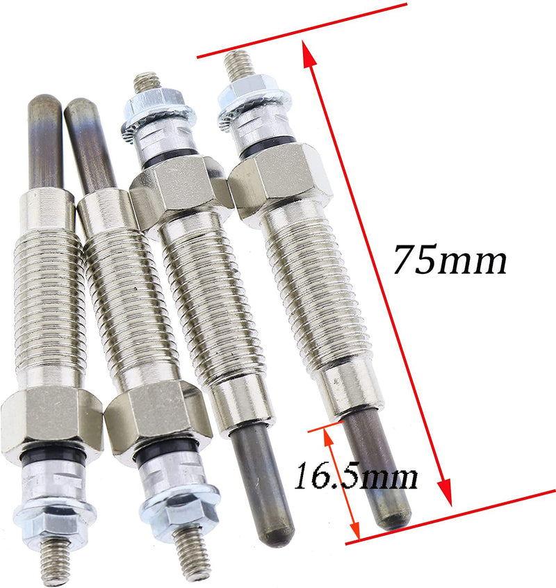 JEENDA 4PCS 15221-65510 15401-65510 15521-65512 Glow Plug for Bobcat 743 643 743B Kubota V1402 V1702 V1902