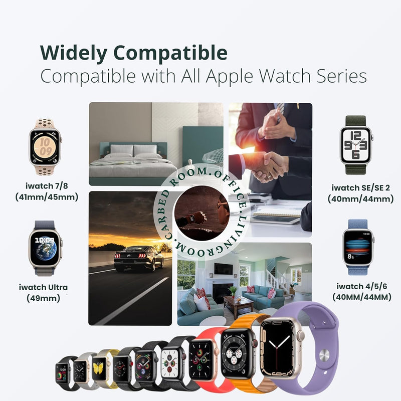 2026 Upgraded Wireless Charging USB-C 3.3FT Cable for Apple Watch Charger | iWatch Portable Travel Apple Watch Magnetic Charger Compatible with Apple Watch Series Ultra/SE 3/SE 2/11/10/9/8/7/6/5/4/3/2 3.3ft-Whtie