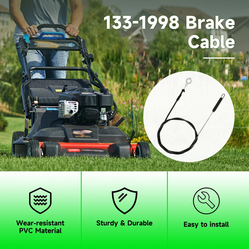 133-1998 Brake Cable Compatible with Toro Timemaster 30" Self Propelled Gas Push Lawn Mower, Blade Engagement Cable Replacement for Toro 21199 21200 20976 20978 Walk Behind Lawnmower Parts