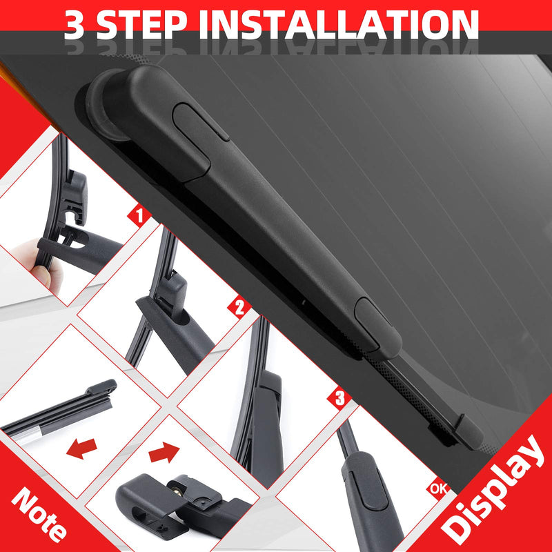 OTUAYAUTO Rear Windshield Wiper Arm Blade Kit - Replacement for Hyundai Veloster 2012-2017 - [New] OEM # 988112V000 Rear Wiper Kit-for Hyundai Veloster 12-17