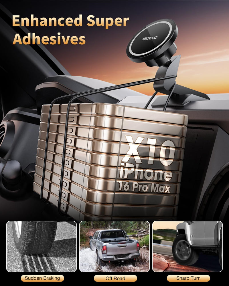 360° Rotating Magnetic Phone Mount for Toyota Tacoma 2016-2023 Dashboard - Secure Hold | Dashboard Phone Holder, Tacoma Phone Mount, Magnetic Car Mount, Toyota Tacoma Accessories Magnetic – Quick & Effortless Use