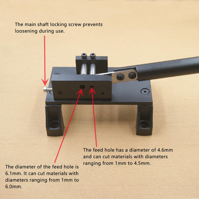  [AUSTRALIA] - Dual Hole Positioning Cutter Holder, Precisely Position the Cutter Manual Lead Wire Positioning Cutter 4.5-6.0MM, Hollow Out Material Leakage Precise Positioning Lead Wire Cutter