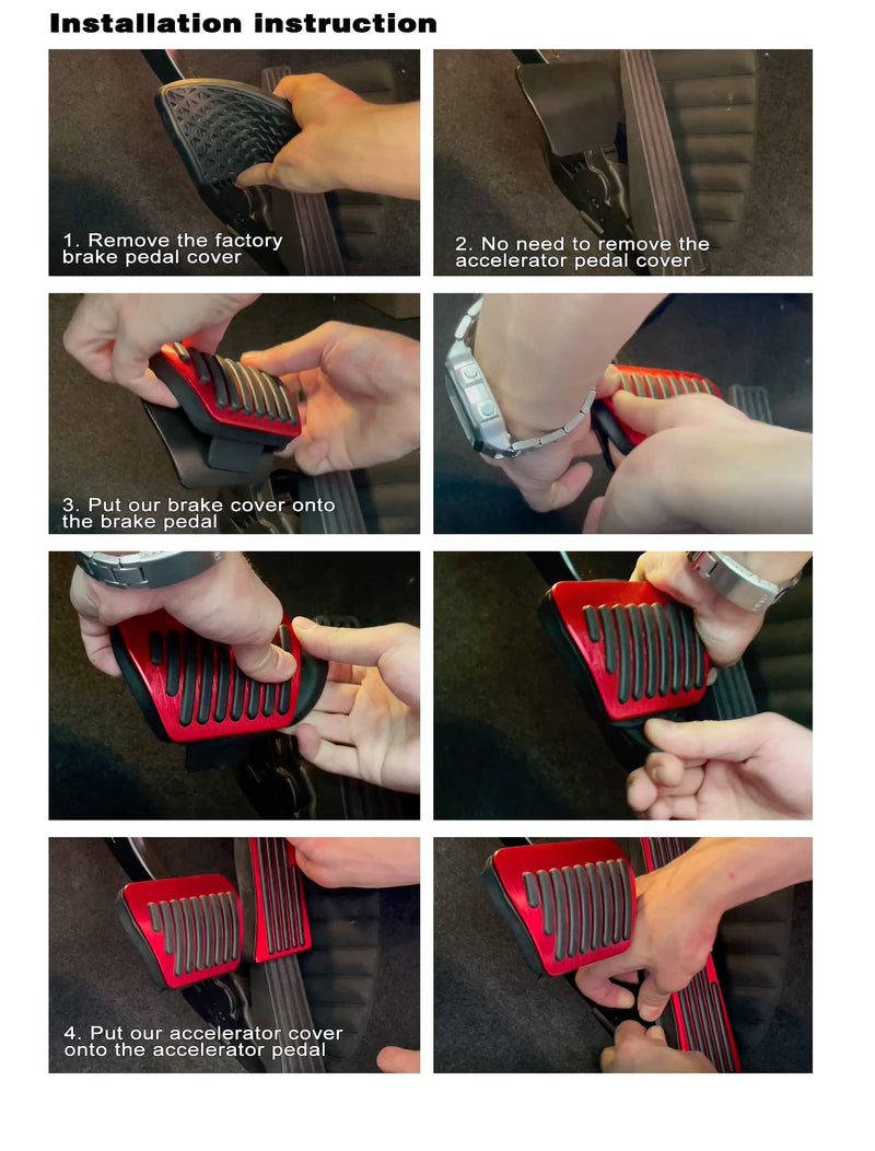 CKE Compatible with Honda Civic CRV Odyssey Pilot Passport Ridgeline Insight Accessories Sporty Car Pedals Foot Pedal Covers Brake and Accelerator Pedal Pads -Red Please Confirm the Car Model Red