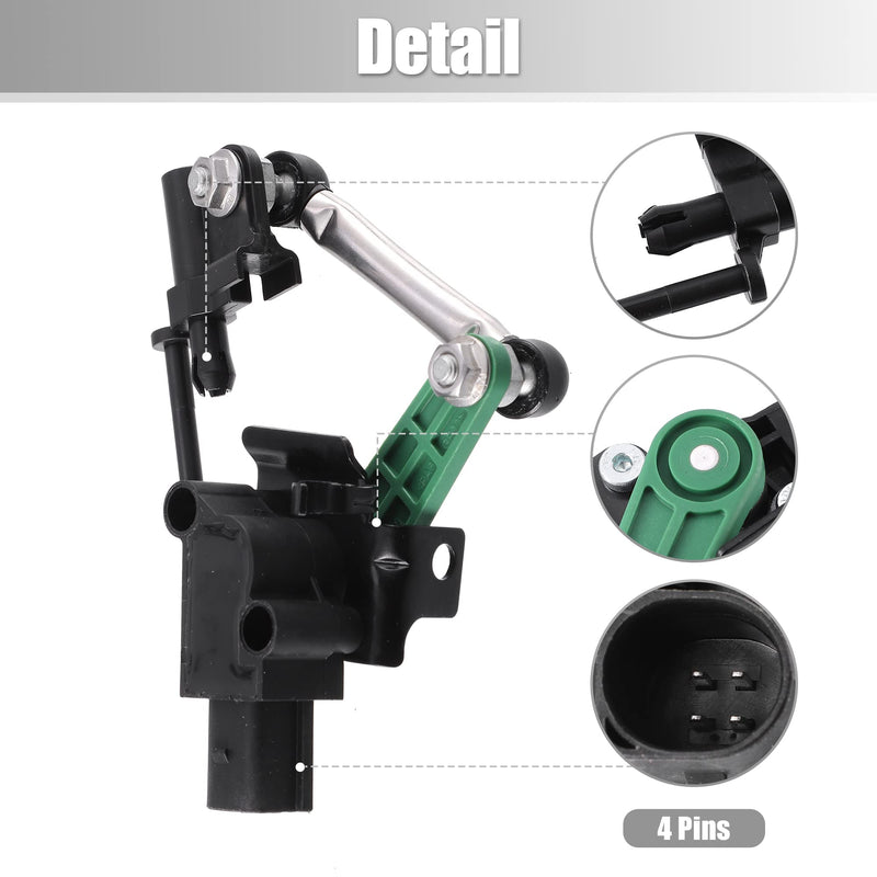 X AUTOHAUX 7P0 616 214 Front Right Side Air Suspension Ride Height Level Sensor for Volkswagen Touareg 2011-2018