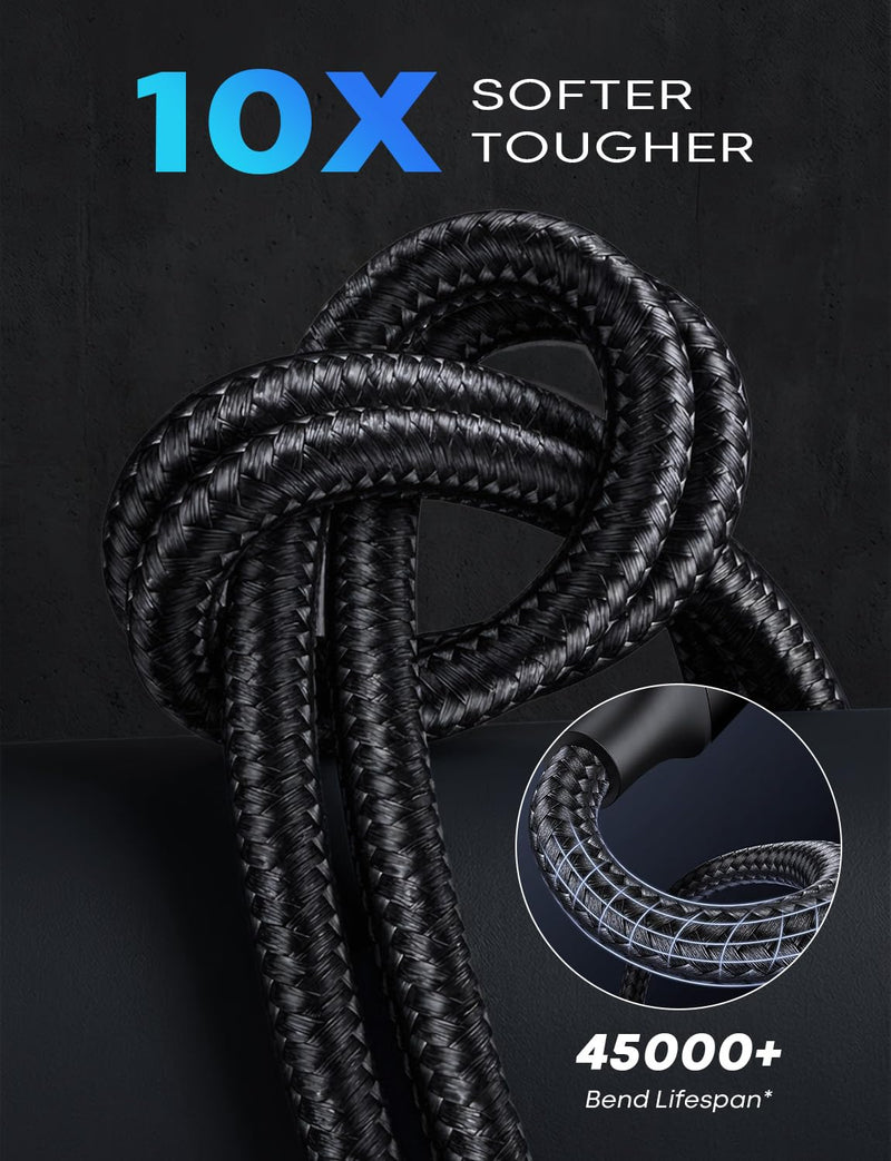 30 Ft USB A to USB C Cable, [Charge Only/No Data] 60W Nylon Braided USB to USBC Charger Cord, Extra Long USB to USB C Cable for iPhone Series, iPad, Samsung Galaxy, Tablets, Laptops and More 30Ft
