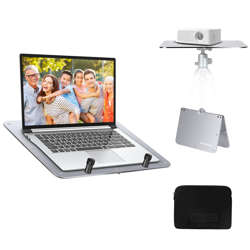 koolehaoda Laptop Notebook Pallet Projector Tray Holder, Multi-function tray. 1/4" Screw Tripod Stand Ballhead Mount ,All Aluminum material, For Home, Office, Studio, DJs