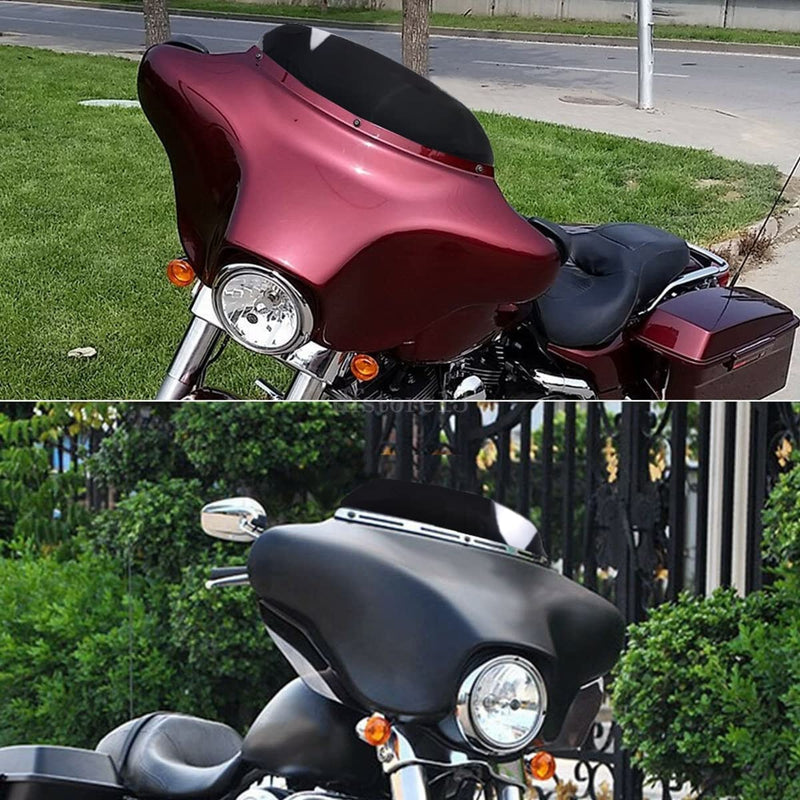 Black 4.5" Windshield Windscreen Compatible for 96-13 Harley Davidson Touring Street Glide Electra Glide FLHT FLHTCU Ultra Classic Glide FLHX FLHTK Tri Glide 1996-2013 4.5” Black
