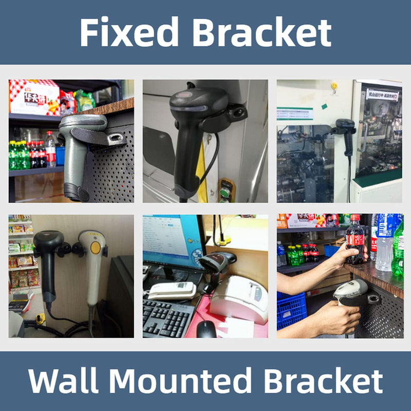 Universal Barcode Scanner Holder, Barcode Scanning Holder, Barcode Reader Rack Bracket Wall Mount Accessiors Fit for Most Scanner Barcode Scanners Label Readers (5pcs-Style U) 5pcs-Style U