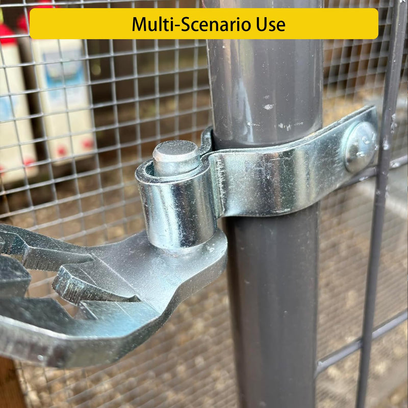 Heavy Duty T-Post Gate Hinge – Galvanized Steel Fence Hinge Pins for Chain Link Fence, Farm, Garden & Backyard Gates