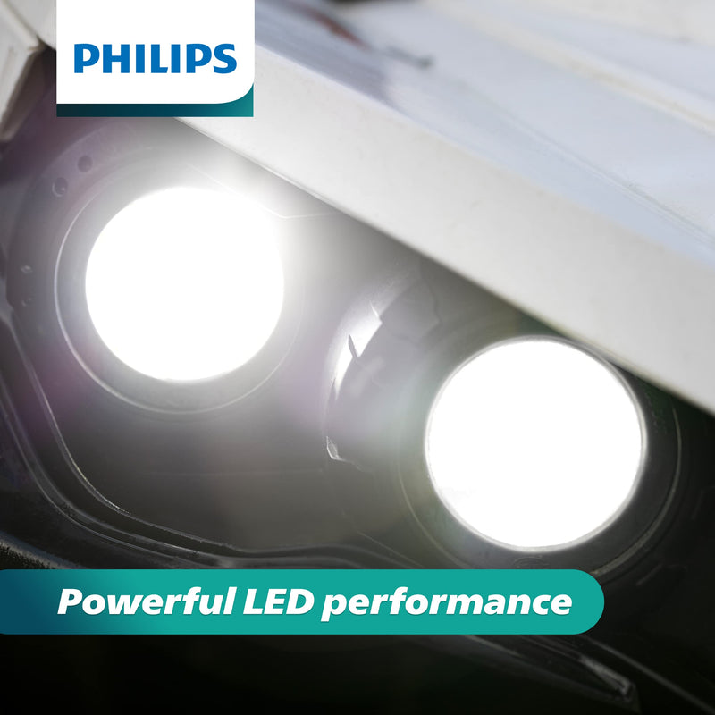 Philips UltinonSport H1 LED Bulb for Fog Light and Powersports Headlights, 2 Pack Clear