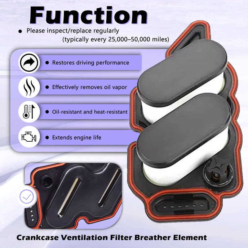 FL2077 Crankcase Ventilation Filter Breather Element CCV Compatible with Ford F-250 F250 F-350 F350 F-450 F450 F-550 F550 F-650 F650 F-750 F750 Super Duty 2016-2019 V8 6.7L-Engine Oil Filter Separator