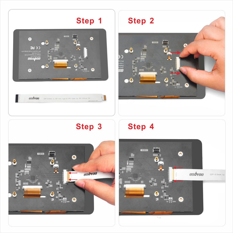 OSOYOO 7inch DSI Screen V4.0 kit for Raspberry Pi 7inch DSI Screen V4.0