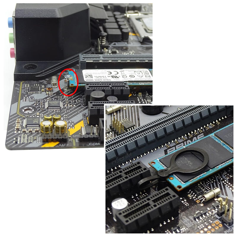 25PCS M.2 SSD NVMe PC Motherboard Screws Mounting Tools Kit Compatible with ASUS Motherboards with Stud and Screwdriver Computer Parts