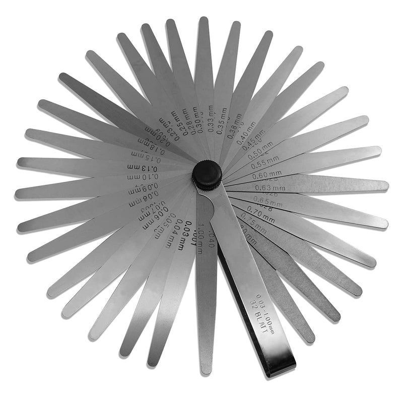 Spurtar Vernier Caliper, 6" Stainless Steel Non Digital Caliper, 0-6Inch/0-150mm Manual Micrometer Caliper with 32 Blade Steel Feeler Gauge