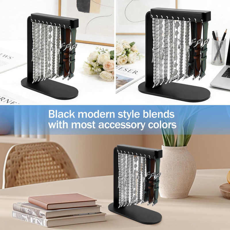 Watch Band Holder Organizer for Apple Watch,Iron Body & Silicone Groove,Smart Strap Silicon Watch Band Rack Display for Apple