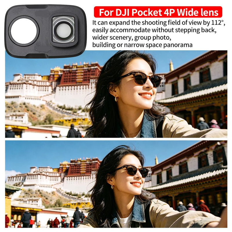 Coyktonty Lens Filter for DJI Osmo Pocket 4P,Waterproof, Oil-Resistant(Wide-Angle Lens) Wide-Angle Lens