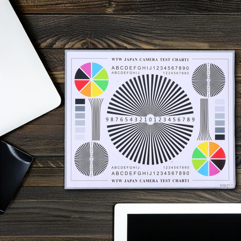 IMIKEYA Focus Calibration Card: Camera Lens Test Chart - CCTV Installation Tool & Security Alignment Accessory/Premium Equipment Color Wheel Lens Test Chart