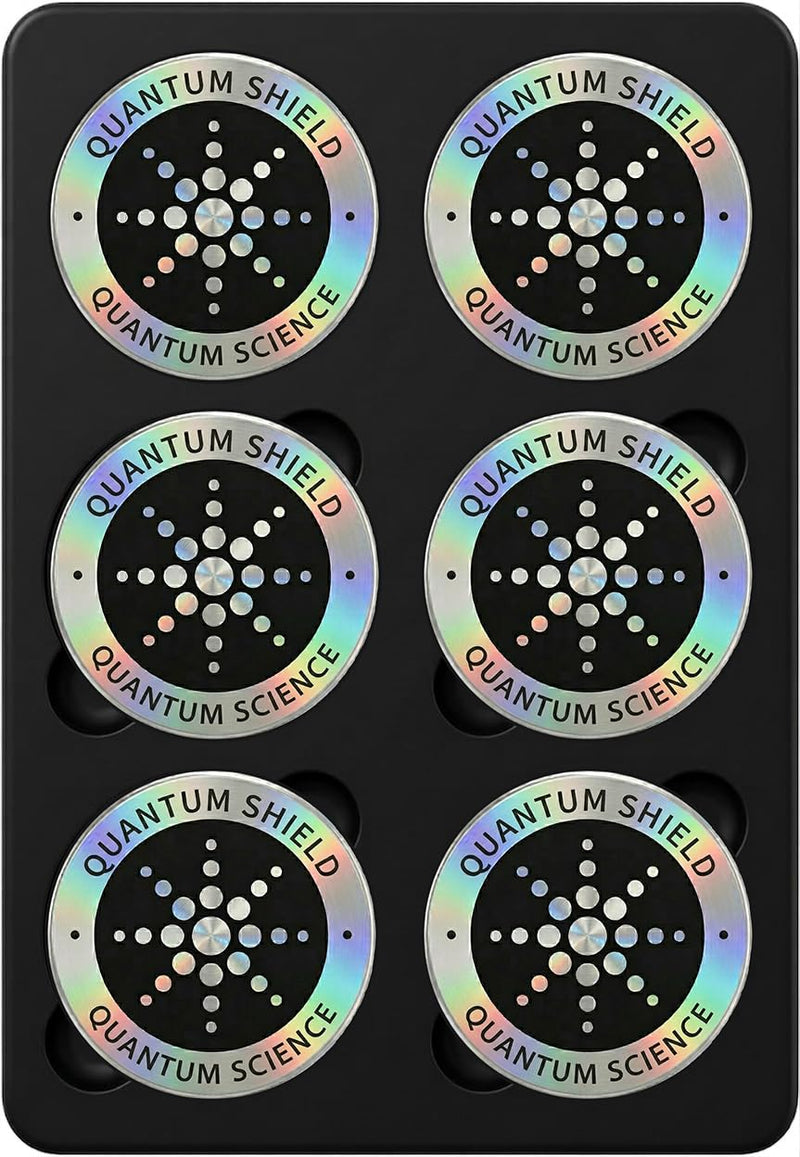 Protection Stickers for Cell Phones 6-Pack Silver EMF Neutralizer Discs | For Phones, Tablets, Laptops, WiFi & 5G Devices